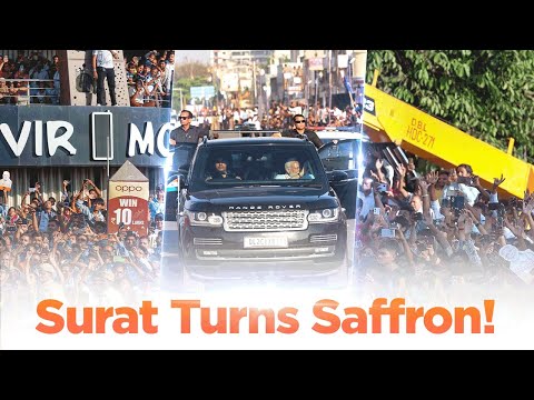 Unmatched enthusiasm! Surat welcomes PM Modi in style