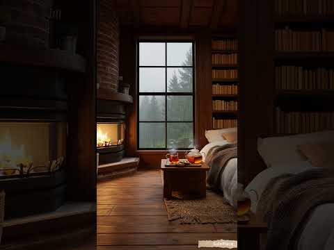 #relax #cabinambience #rain #cozycabinambience #peace #cabinsound #rainsounds #home #fireplace #calm