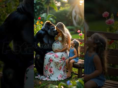 Gentle gorilla journey#viralshort #trendingshort #happy #gorilla #animallover#pregnentwomen