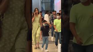 #JrNTR's wife, Pranathi spotted arriving in Hyderabad with kids Abhay and Bhargav 💕✈️ | Gulte.com