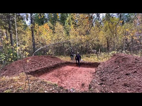 BUILDING a large DUGOUT in the wild FOREST. LIVE 3 days in A WARM TENT, OFF GRID