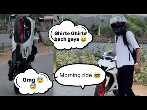 Morning ride 😎( stunts) police arrested me 😁😎 Wheelie pop up still down