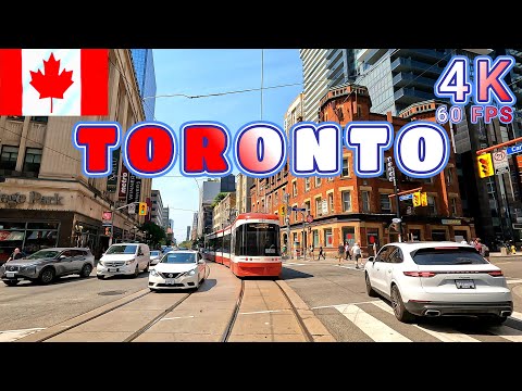 Toronto Drive Part 1/7, Metropol City in Canada 4K - UHD