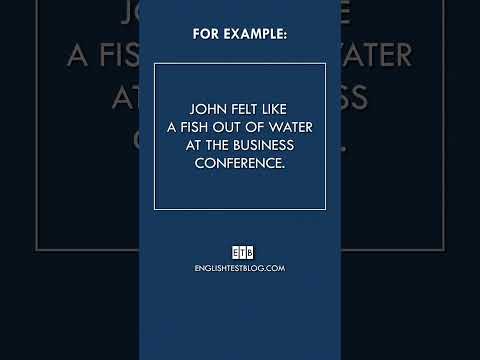 🐟🌊 A fish out of water: Meaning of the idiom  #english #idioms