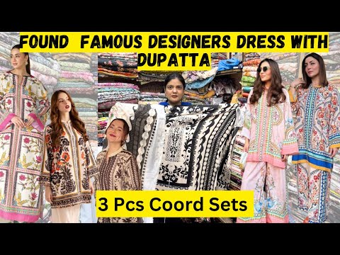 Famous Designer Coord Sets | 3 Piece Dress With Dupatta | Qurtuba Market