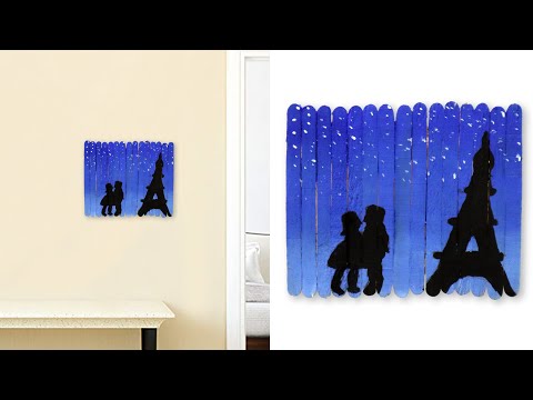 Painting on ice cream sticks | poster colour painting | popsicle sticks craft ideas.