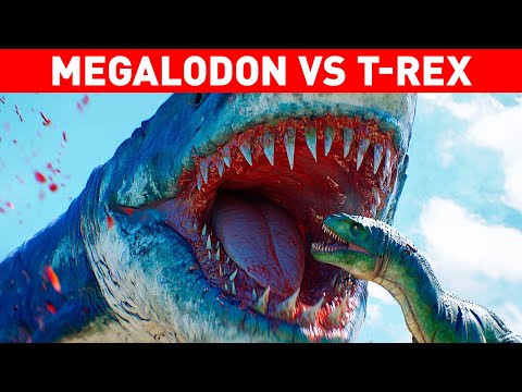 What If Megalodon and T-Rex Faced Off in an Epic Battle?