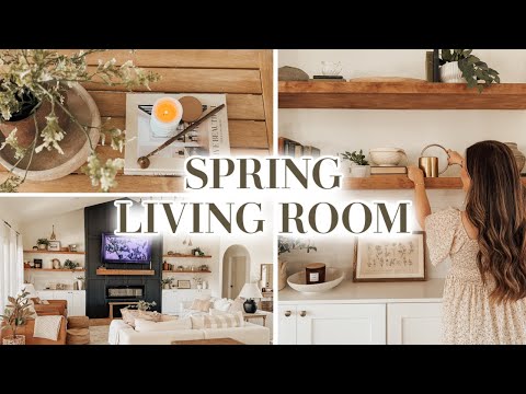 SPRING LIVING ROOM DECORATE WITH ME | SPRING DECORATING IDEAS 2024