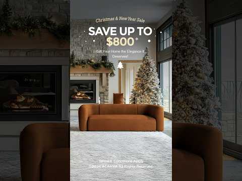 Get festive vibes at home! Save up to $800 on elegant sofas & decor! #HolidaySale #AcanvaHome #sofa