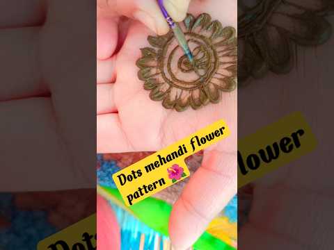 simple dots mehandi flower 🌺 pattern 🌿।।मेहंदी डिजाइन।#shorts #dotsmehndidesign#tipsandtricks #hack