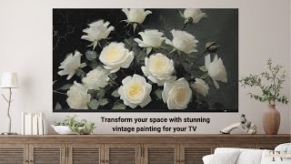 Turn Your TV into a Framed Vintage Spring Flowers Masterpiece