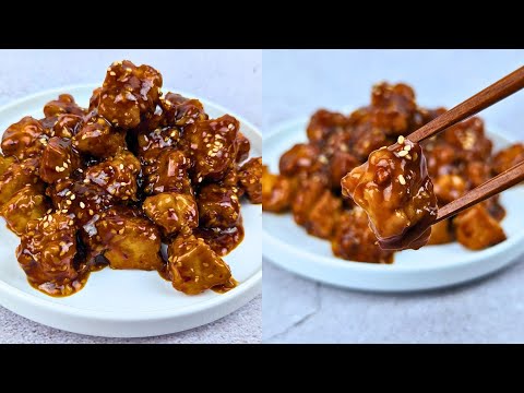 CRISPY Sesame Tofu Recipe (Air Fried) | Vegan Vegetarian Plant Based