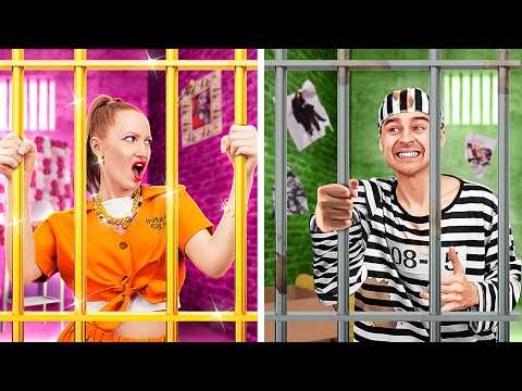 NEW 123GO! Poor VS Rich in Extreme Jail Makeover ✨ Amazing Beauty Hacks