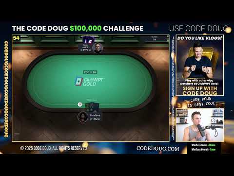 **Announcement** ClubWPT Gold: 100k Code Doug Challenge, Day 3