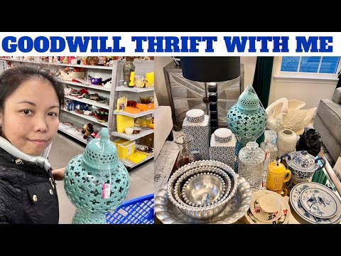 NEW* GOODWILL THRIFT WITH ME + Huge HAUL #homedecor