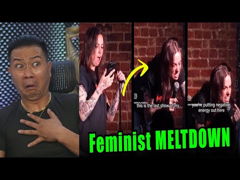 Slow Witted FEMINIST Comedian MELTS DOWN ON STAGE When MAN FIGHTS BACK