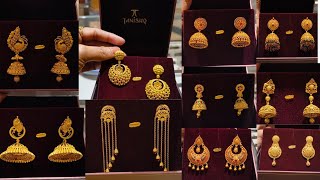 Tanishq🤩 Latest Gold Earrings/Jhumka Design 2025 with Weight and Price #youtube #trending #tanishq