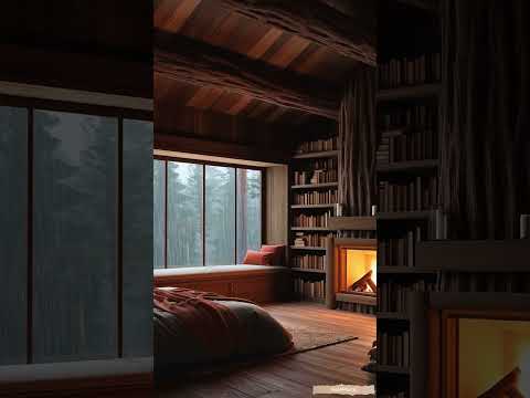 #relax #cabinambience #rain #cozycabinambience #peace #cabinsound #rainsounds #home #fireplace #calm