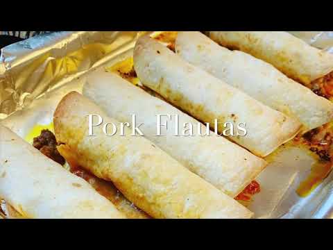 Pork Flautas (rolled tortillas are baked)