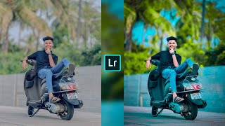 Blue and lime green tone Lightroom photo editing//Lightroom preset download free//