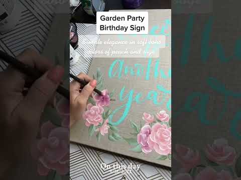 Acrylic painting and brush lettering #ytshorts #acrylicpainting #signpainting #onestrokepainting