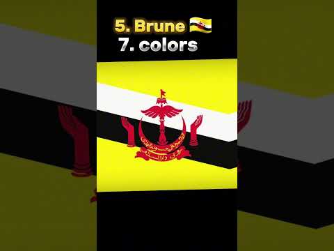 top 10 flags with the most different colors #shorts #countries