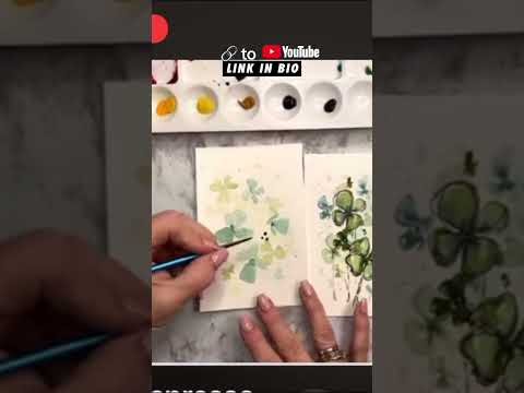 #ytshorts #watercolorforbeginners #stpatricksday #clover #diyartproject #quickpainting #diyart