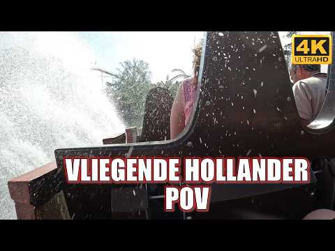 Vliegende Hollander POV (Back Row, 4K 60FPS, 2024), Efteling Water Coaster | Non-Copyright