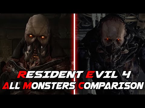 RESIDENT EVIL 4 REMAKE - ALL MONSTERS COMPARISON - ORIGINAL VS REMAKE