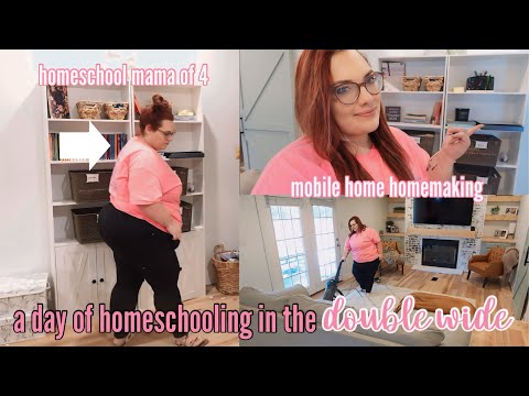 ✏️ A HOMESCHOOL DAY IN THE DOUBLE WIDE | large family mobile home living | spend the day with me 📚