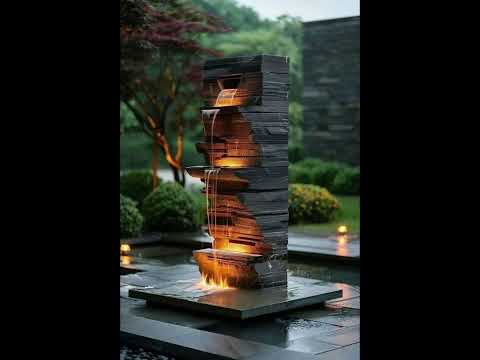 Breathtaking Outdoor Fountain Designs! 🌊🏡✨ Elevate Your Garden & Backyard! #shorts #reels #trending