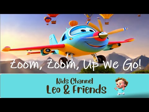 ✈️ Zoom, Zoom, Up We Go! | Fun Airplane Song for Kids 🎶🚀