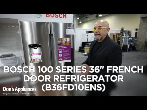 Bosch 100 Series 36" French Door Refrigerator (Model # B36FD10ENS)