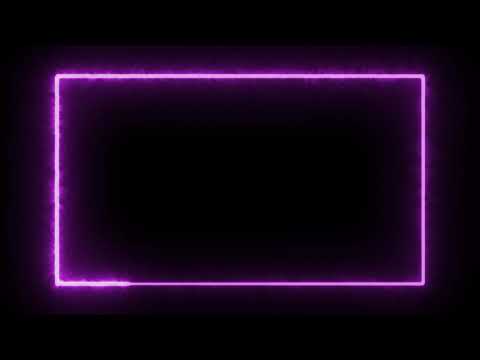 Magenta Neon Lights Rectangle Frame | Animated Loop Background | Free 4K Version Footage