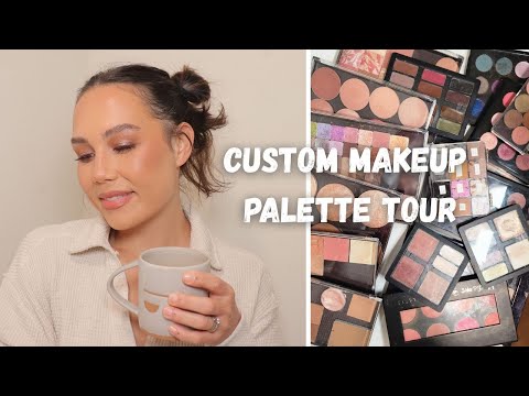 makeup palette tour - customizing my entire makeup collection