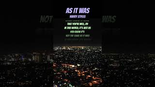 AS IT WAS - Harry Styles (Lyrics) #asitwas #harrystyles #asitwaslyrics #asitwasharrystyles