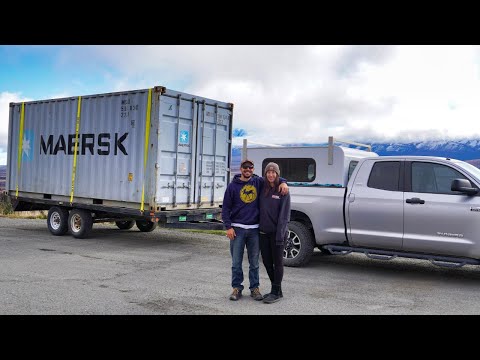 Transporting a Conex to Our New Property + Cabin Tour