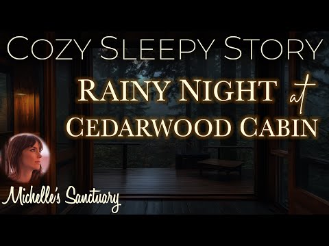 Cozy Sleepy Story 💤 RAINY NIGHT AT CEDARWOOD CABIN 🌧 Bedtime Story with Rain Sounds (female voice)