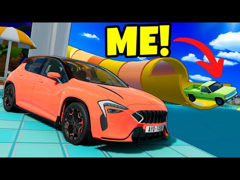 Car Hide and Seek in a Water Park in BeamNG Drive Multiplayer Mods?!