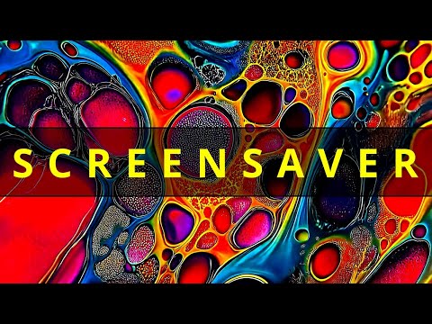 TV SCREENSAVER Colorful, Bubbling - 4K Low Viscosity Fluid Through a Microscope, No Sound