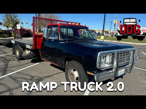 Ramp Truck Nose Job! Classing Up My Beater 1992 Dodge D350 Cummins Truck With 1978 Dodge Truck Parts