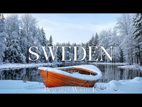 Sweden 4K - Exploring Lapland Iconic Winter Landscapes and Wonders with Relaxing Piano - 4K UHD