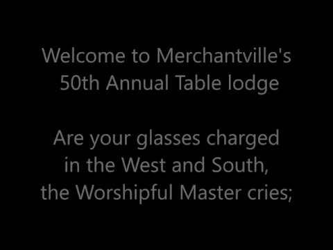 Tyler's Toast Song For Merchantville Lodge 50th Annual Table Lodge