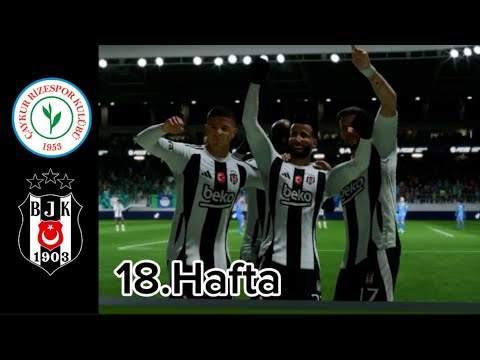 Çaykur Rizespor - Beşiktaş Maçı | Süper lig 18.Hafta 24/25 (Maç Özeti)