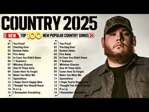 Country Songs 2025 - Luke Combs, Morgan Wallen, Chris Stapleton, Luke Bryan, Brett Young, Kane Brown