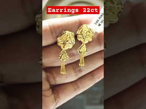 Earrings 22ct#youtubeshorts #goldjewellerydesigns #viralvideo #goldjewllerydesigns #gold