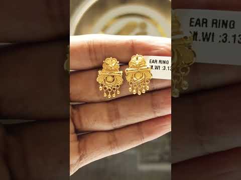 Latest gold earrings #earringdesigngoldjhumka #goldjewellery #youtubeshorts #viralvideo #diamond