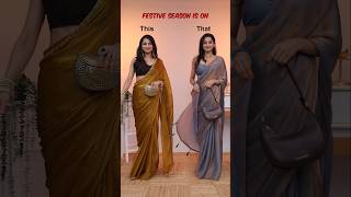 Festive sarees for diwali #nykaa #fashion #myntra #saree  #diwalilook #festivewear #sareelove