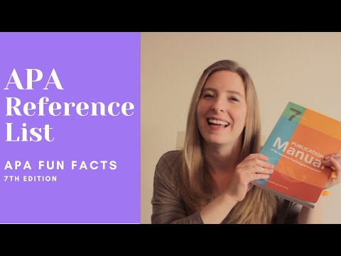 APA Fun Facts! | APA 7th Tutorial | Reference List