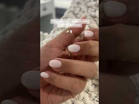 Coconut milk nails for summer 🥥🥛💅🏼 #nails #summernails #biabnails #beauty